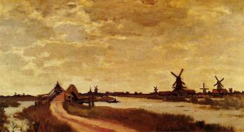 尅勞德 莫奈 Windmills at Haaldersbroek, Zaandam